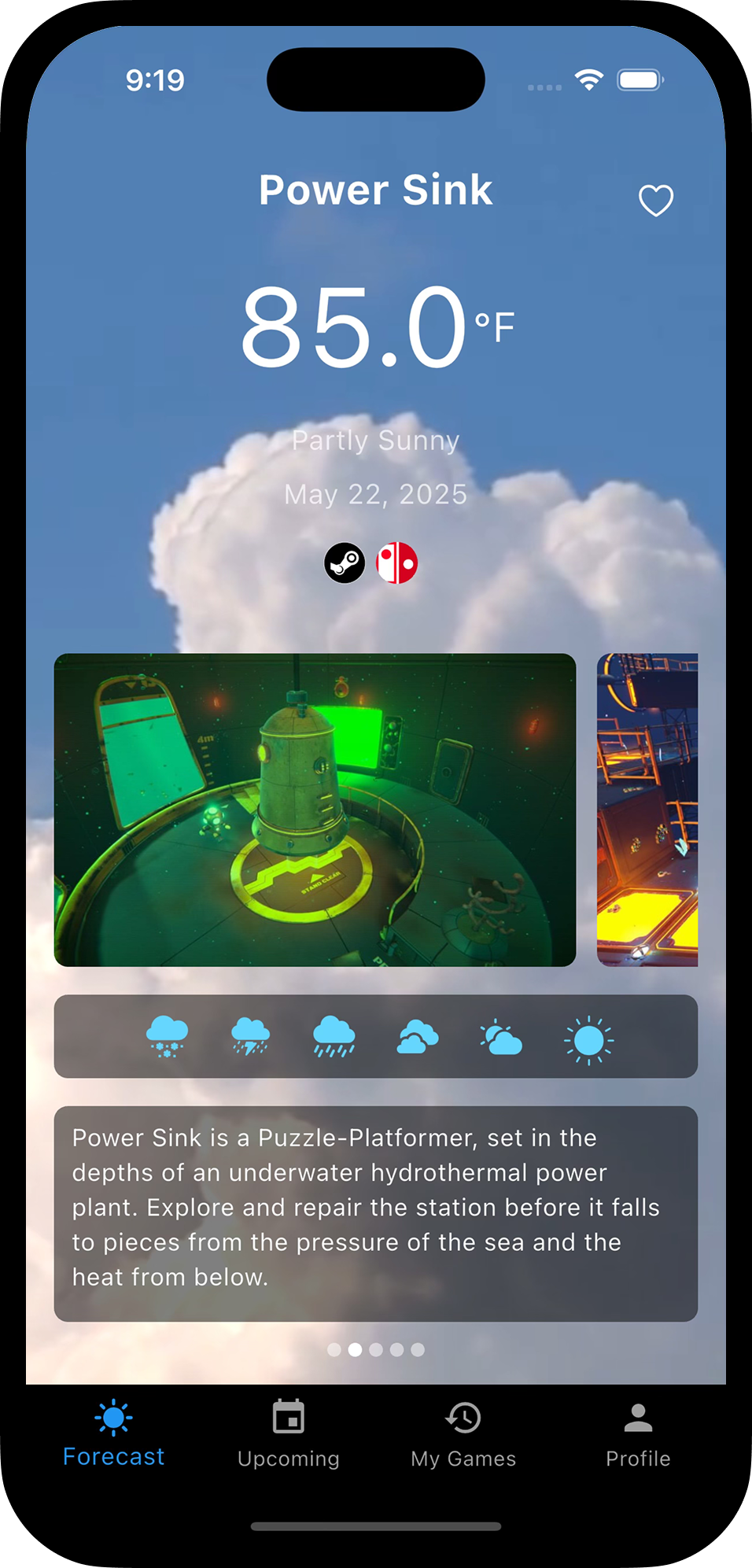 Gamers Forecast screenshot front