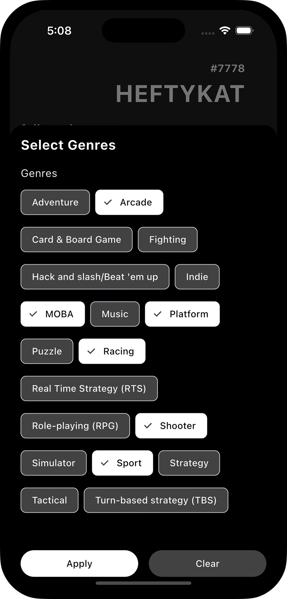 Follow Your Favorite Genres screenshot